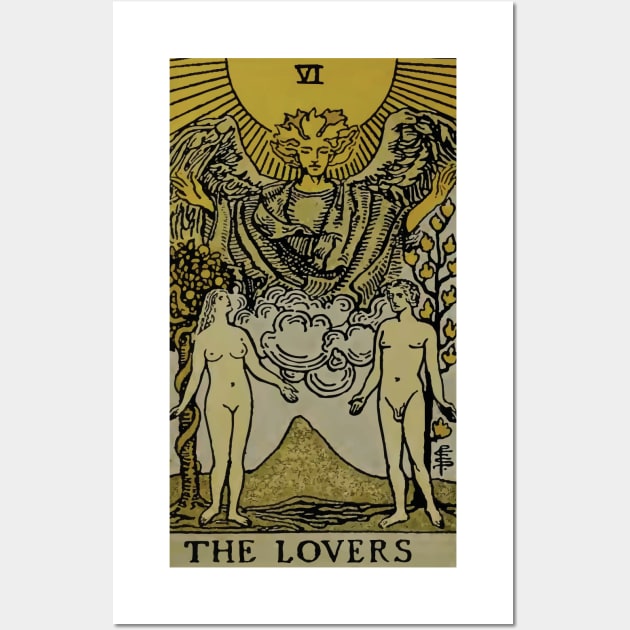 The Lovers Tarot Card Wall Art by VintageArtwork